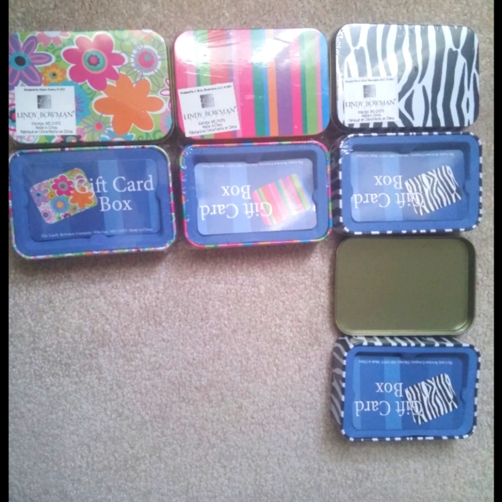 Metal gift card boxes